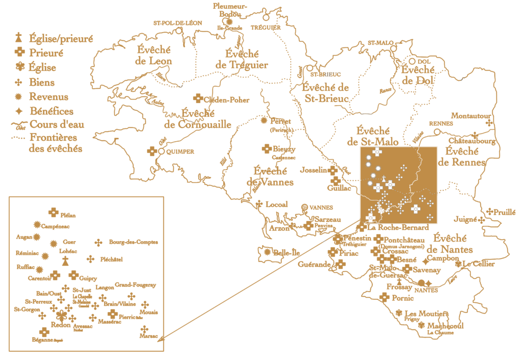 Les évêchés de Bretagne.